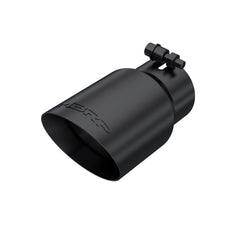 MBRP Exhaust T5122BLK Tip; 4in. O.D.; Dual Wall Angled; 3in. inlet; 8in. Length. - Black Patch Performance - MBRPT5122BLK