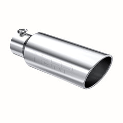 MBRP Exhaust T5130 Tip; 6in. O.D.; Rolled end; 4in. inlet 18in. in length; T304. - Black Patch Performance - MBRPT5130