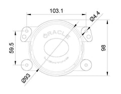 ORL Fog Light Assembly - Black Patch Performance - orl5846-334