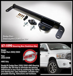 Dodge (4WD) Steering Gear Box Brace - Black Patch Performance - READ671090