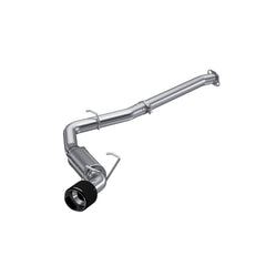 MBRP Exhaust 3" Cat Back, Single Rear Exit, T304 with CF Tips - Black Patch Performance - S48063CF