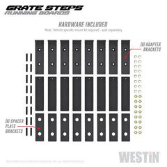 WES Running Boards - Grate - Black Patch Performance - wes27-74755