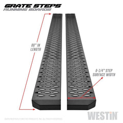 WES Running Boards - Grate - Black Patch Performance - wes27-74755
