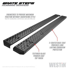 WES Running Boards - Grate - Black Patch Performance - wes27-74755