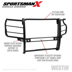 WES Sportsman Grille Guards - Black Patch Performance - wes40-33995