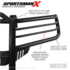 WES Sportsman Grille Guards - Black Patch Performance - WEST4033825
