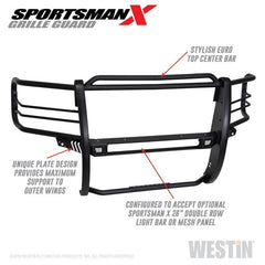 WES Sportsman Grille Guards - Black Patch Performance - WEST4033875