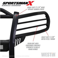 WES Sportsman Grille Guards - Black Patch Performance - WEST4033885