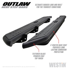 Chevrolet, GMC (Crew Cab Pickup - 2.5, 2.8, 3.6) Step Nerf Bar - Black Patch Performance - WEST5853155