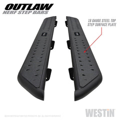 Chevrolet, GMC (Crew Cab Pickup - 2.5, 2.8, 3.6) Step Nerf Bar - Black Patch Performance - WEST5853155